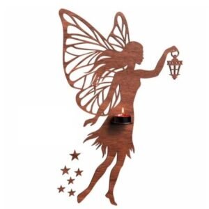 free fairy angel tea light candle holder laser cut files