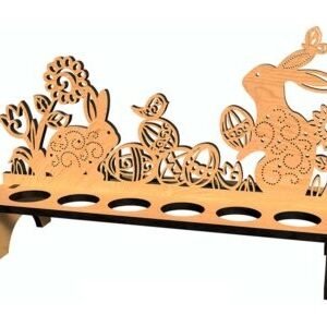 free wooden easter egg holder design for laser cutting