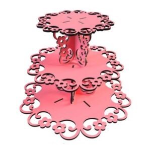 download free laser ready files for a laser cut cupcake stand