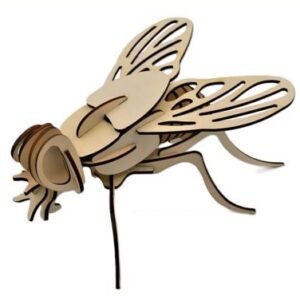free dxf/cdr/svg files for 3d realistic wooden fly – get your