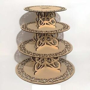 download free laser cut wooden cupcake stand template