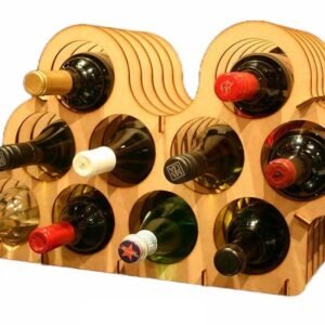 wooden wine holder project for laser cutters free templates