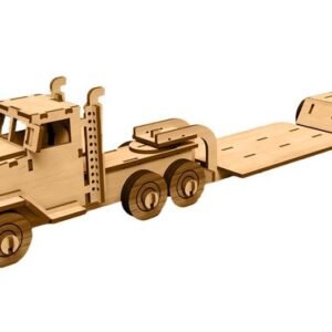 3d puzzle from laser cut wooden truck model plan