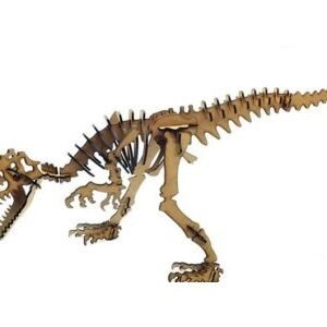 3d allosaurus model: laser cut wooden dinosaur puzzle design