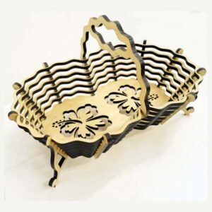 vintage laser cut wooden fruit basket free template download