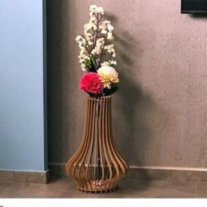 beautiful laser cut wooden vase: download free design files