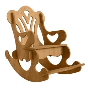 wooden rocking chair for kids: cnc laser cut design