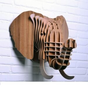 free cnc elephant head wall decor files