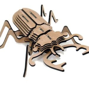 laser cut 3d scarab puzzle dxf, cdr and svg file