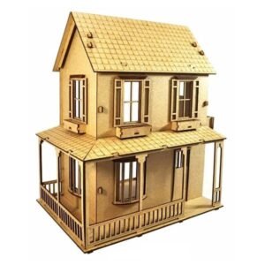 laser cut wooden 3d house model puzzle template